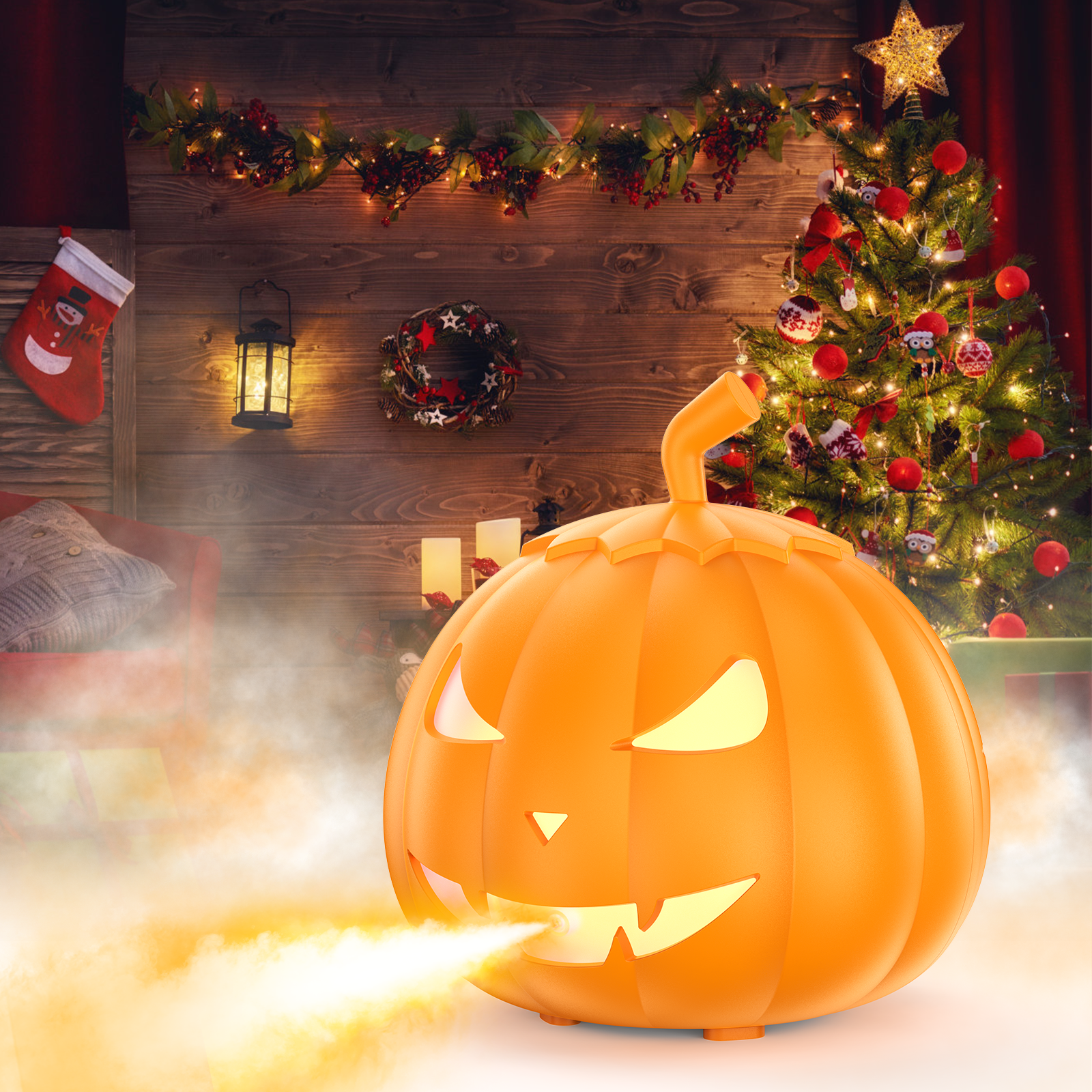 600W Pumpkin Shape Halloween Party Smoke Machine-Y9