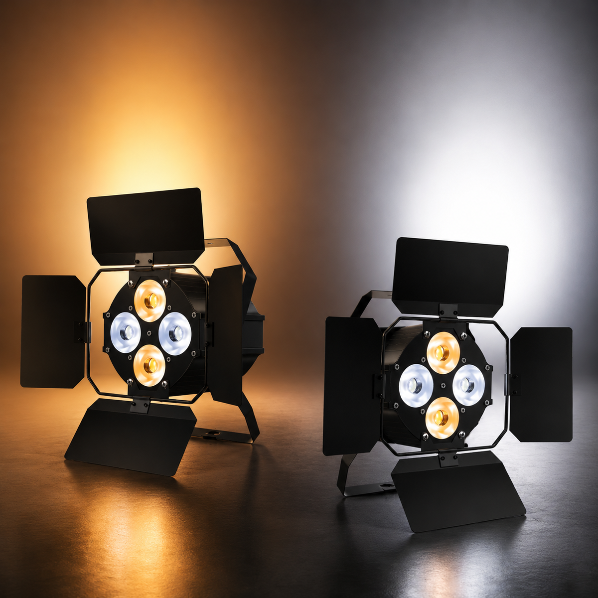 KTVLIGHTS 120W LED Stage PAR Light with Barn Doors-P5