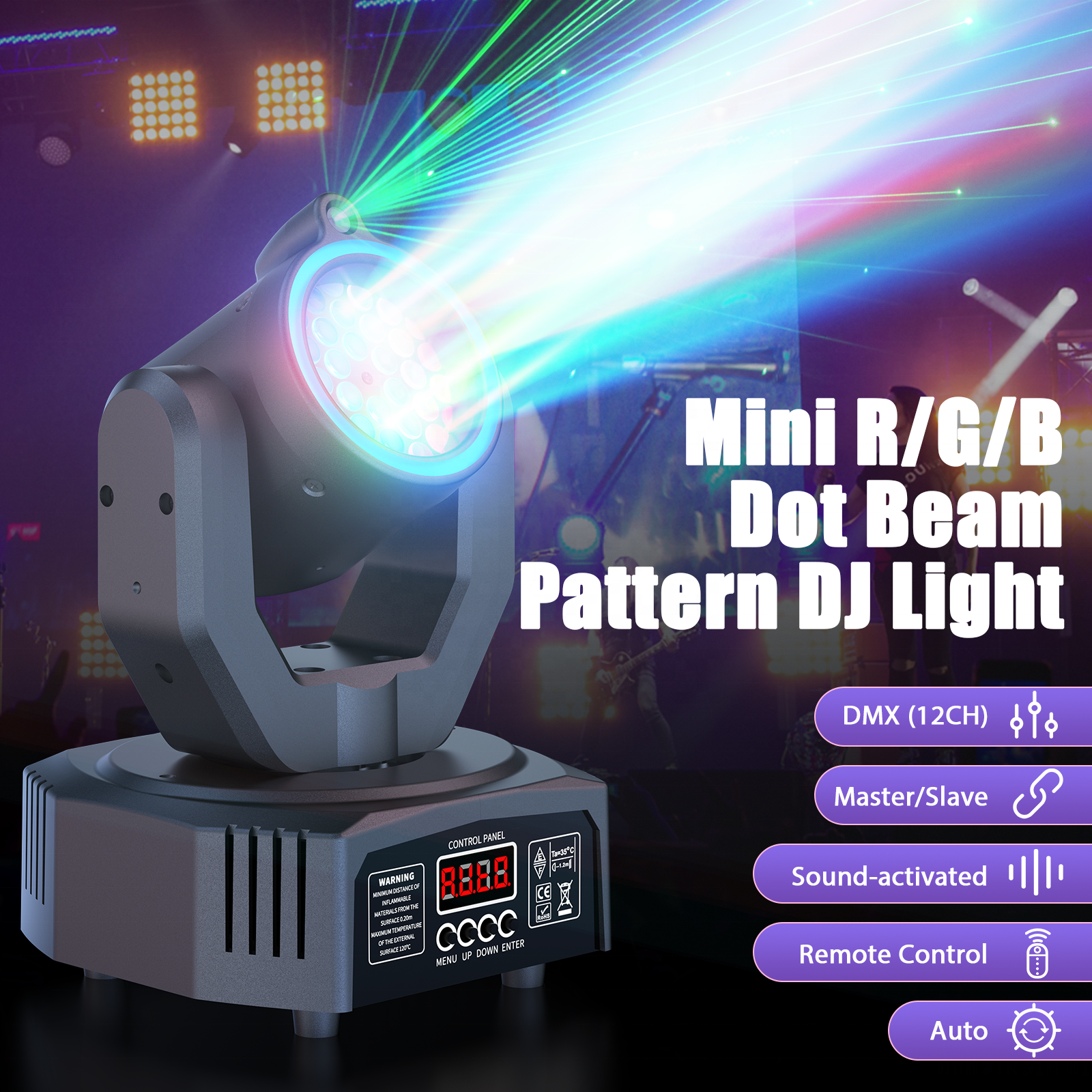 Mini 30W Spot Beam Pattern Moving Head Light-E40