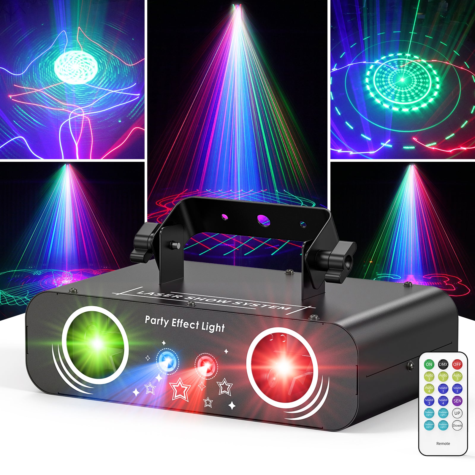 Full Color DMX 3D Animation Light LED Laser Stage Light-A33