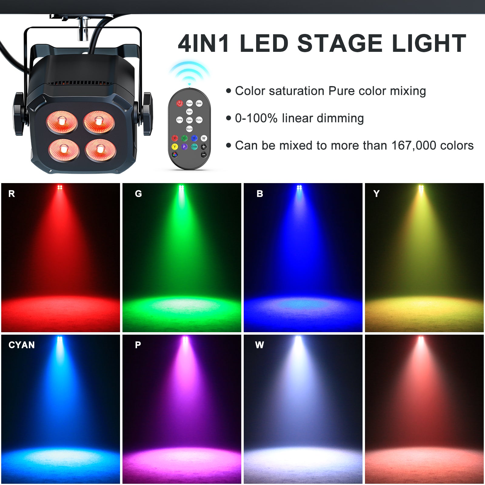 4x8W RGBW Par Light 4-in-1 Par Light - P37