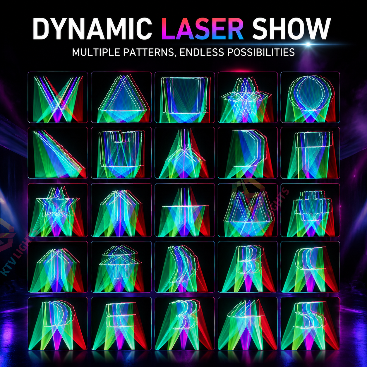 KTVLIGHTS5-Aperture RGB Laser Light for DJ Stage Parties-B2