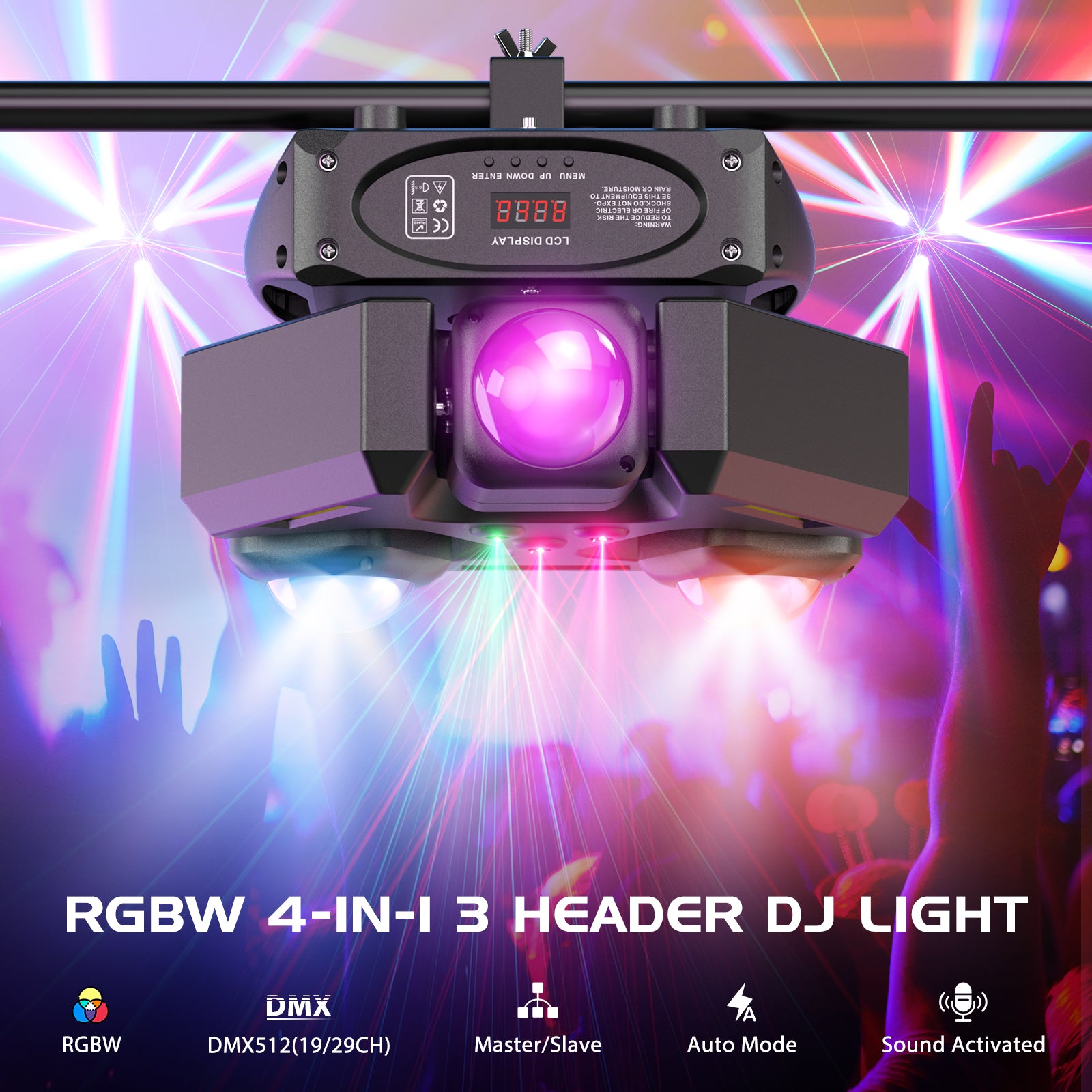 120W RGBW 4-in-1 LED Moving Head Light -E37
