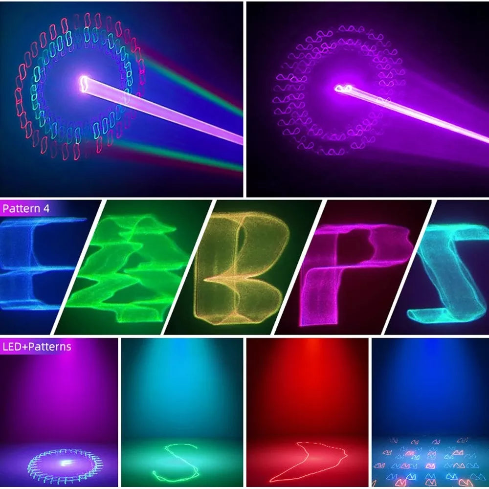 New 3D Animation Laser Projector Light Voice-controlled Strobe Atmosphere -A31