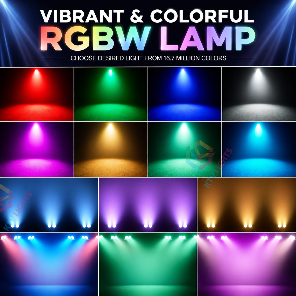 KTVLIGHTS 100W RGBW LED Stage Light-P34