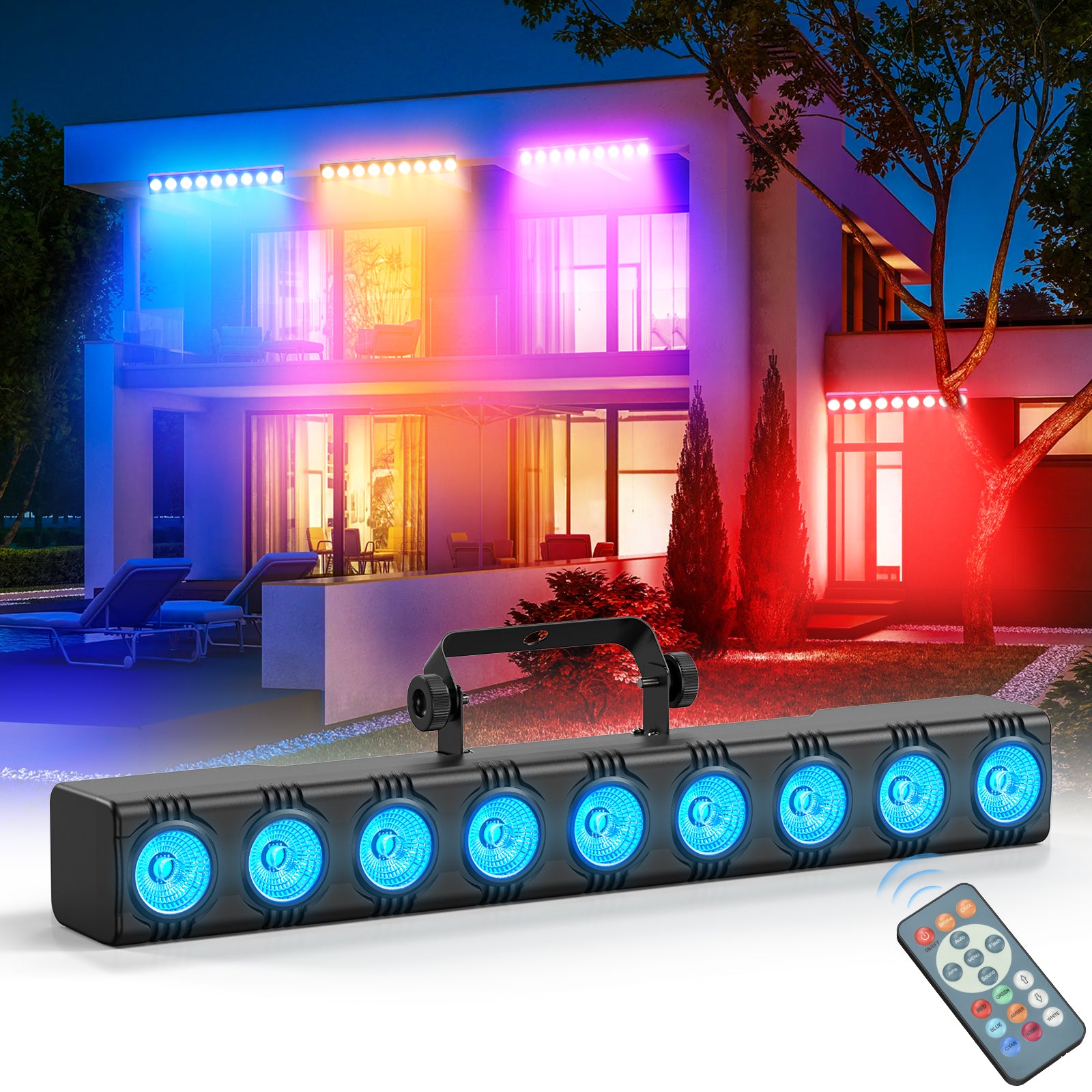 36W 9 LEDs RGBW 4-in-1 Wall Washer-X9