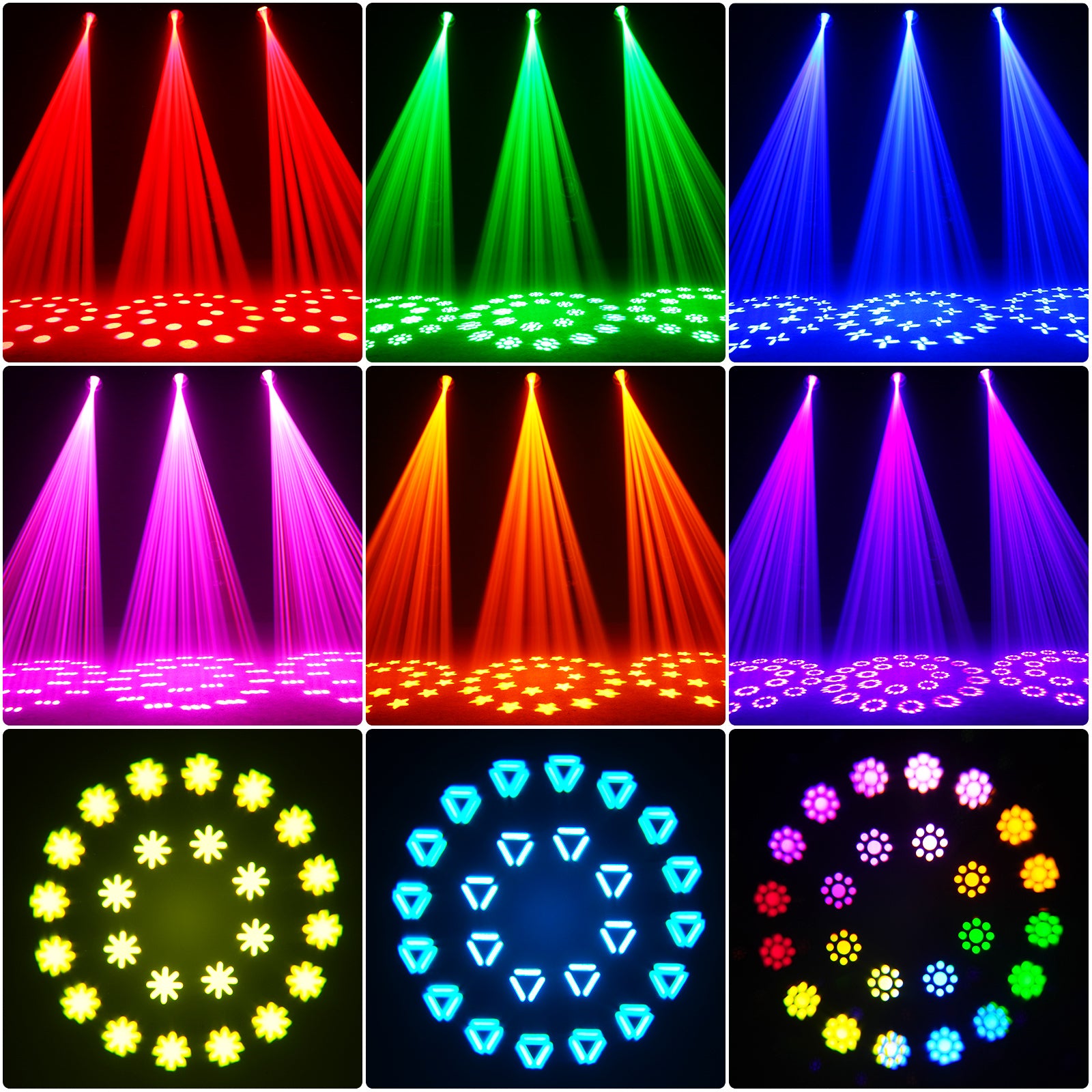 300W LED RGBW Beam Moving Head Light with 13 Colors and 14 Patterns - E32