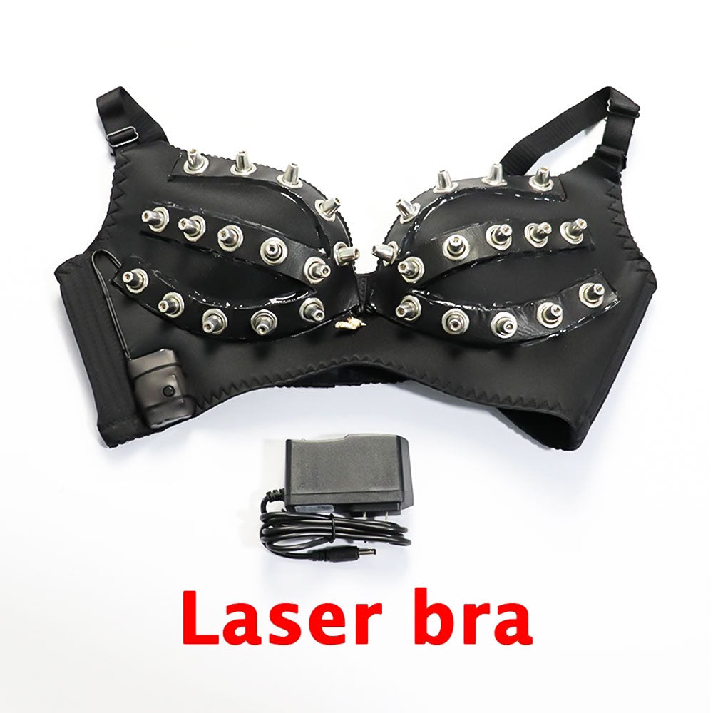 Fashion Red Laser Luminous Lady Bra Sexy Stage Costumes-M2