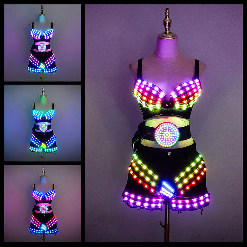 New LED Costume Light Up Bra-M20
