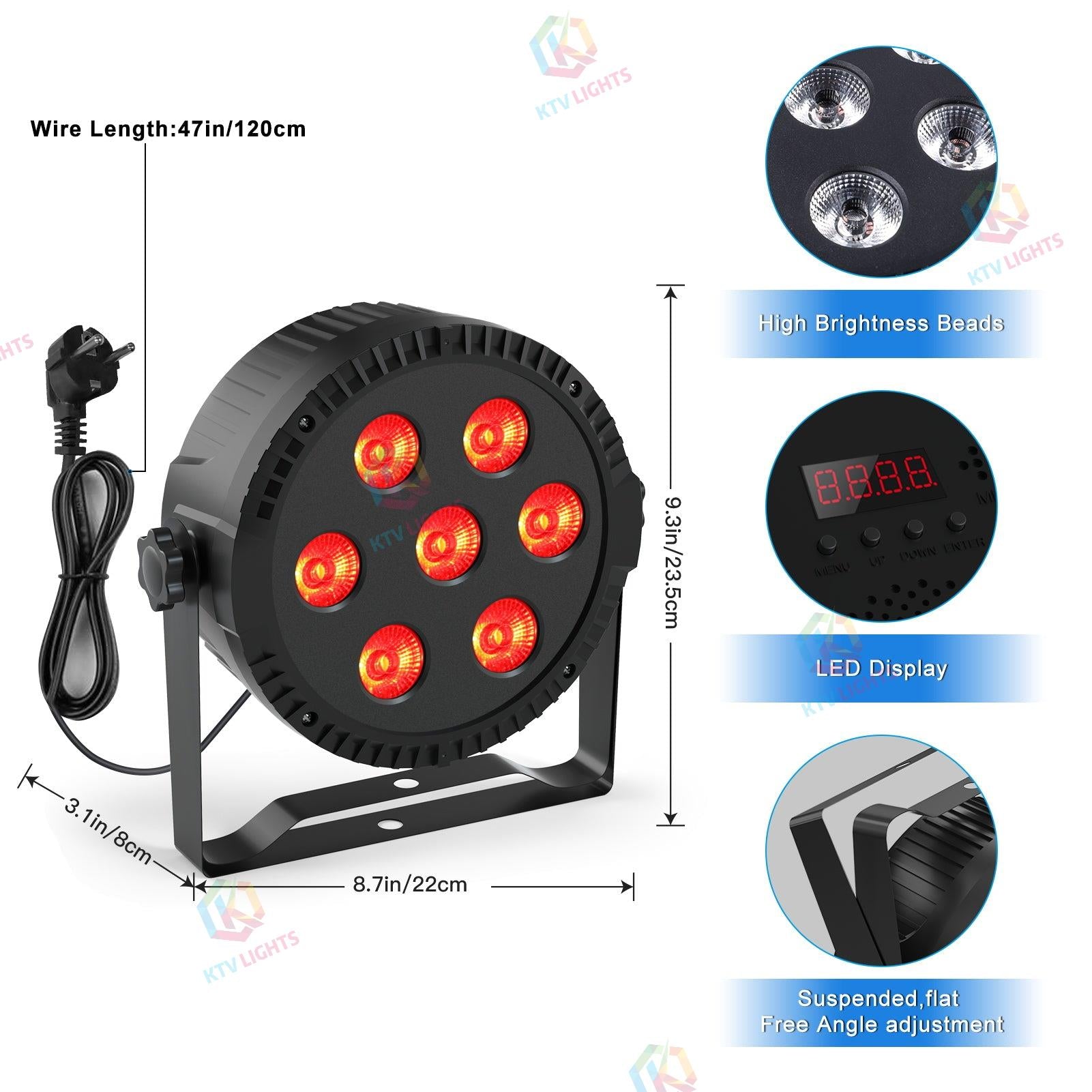 70W Rainbow Effect RGBW 4-in-1 LED Par Light - P46