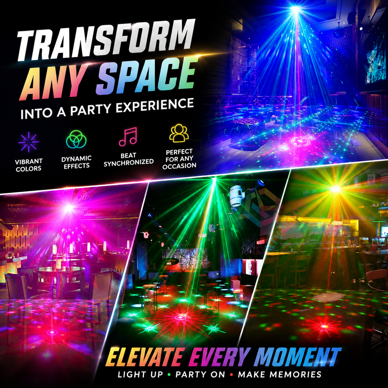 KTVLIGHTS USB Mini Party Laser Light-C12