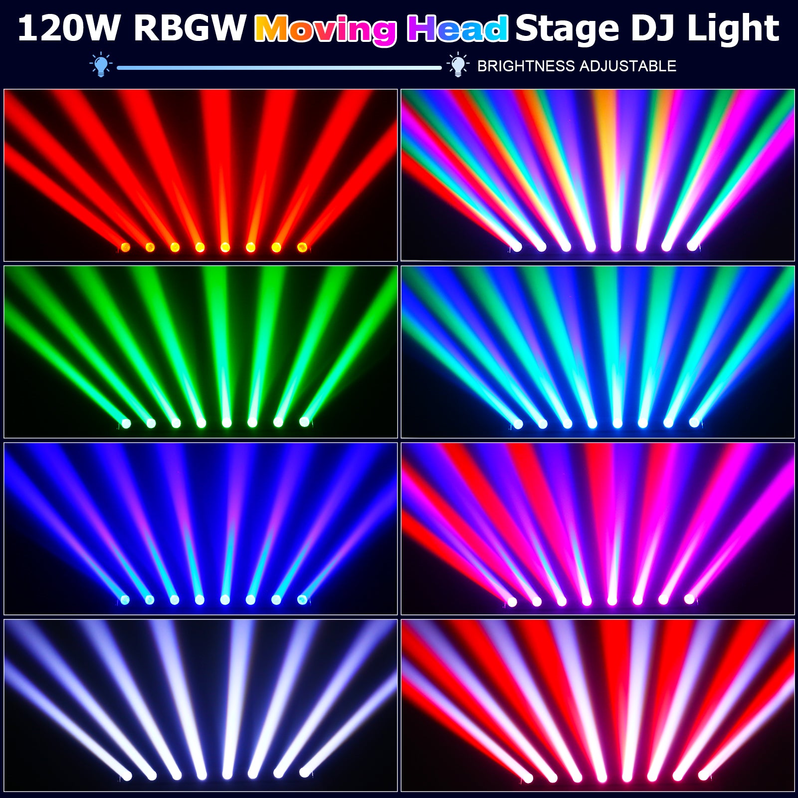 120W 8-eye RGBW beam moving head -E46