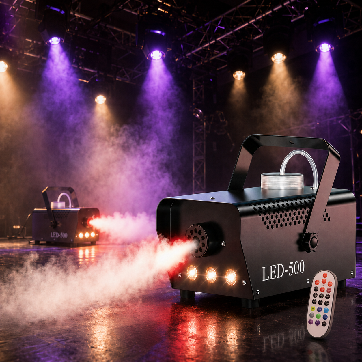 KTVLIGHTS 500W RGB Fog Machine with Remote Control-Y6