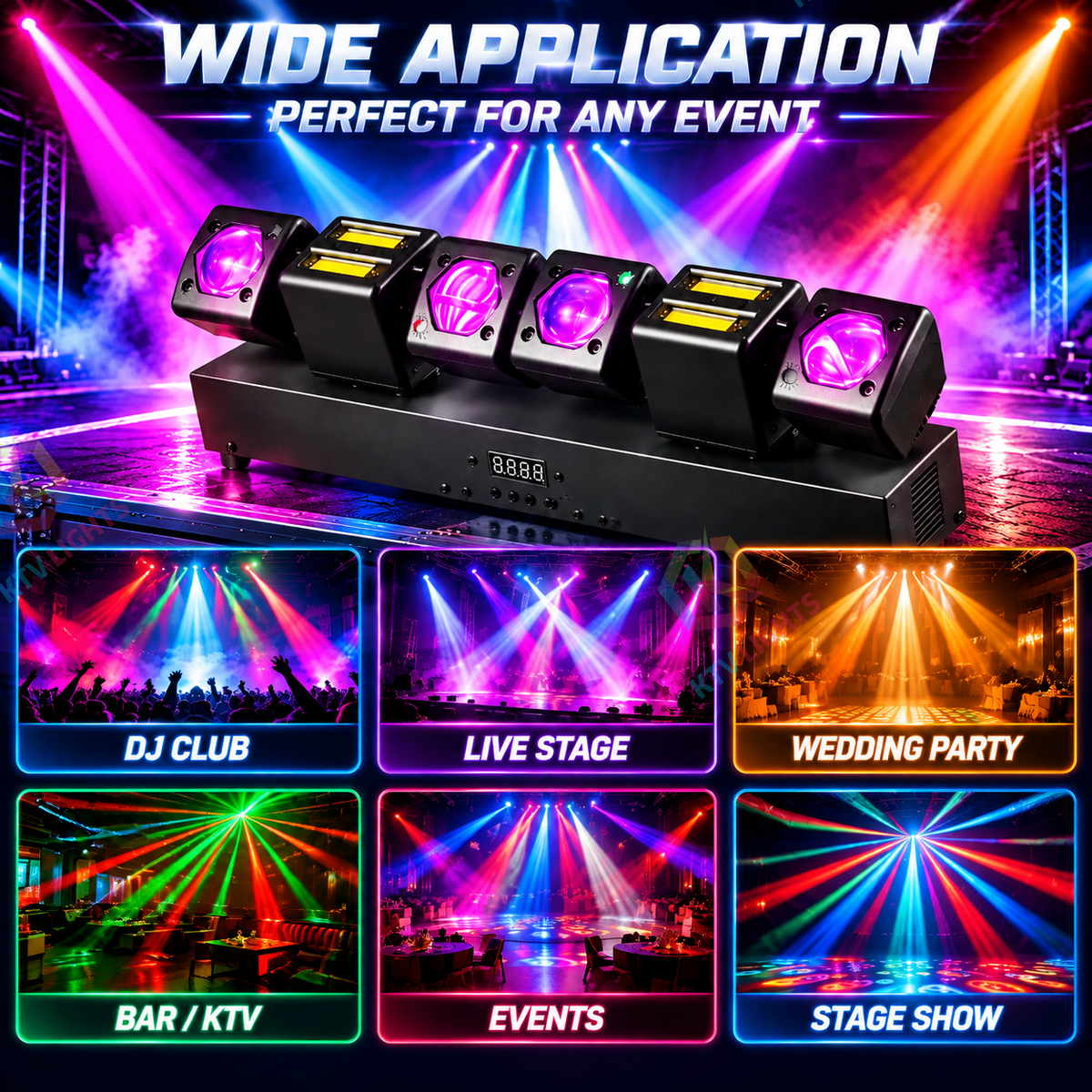 KTVLIGHTS 48W/100W LED Moving Head DJ Party Stage Light-E121