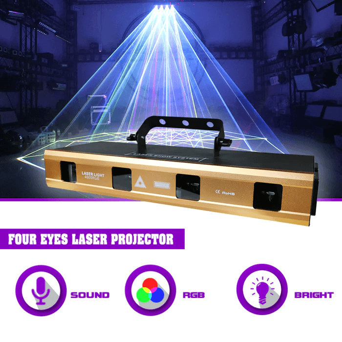 4w RGB animated laser light-voice control/DMX512 stage light-A22 - Ktvlights