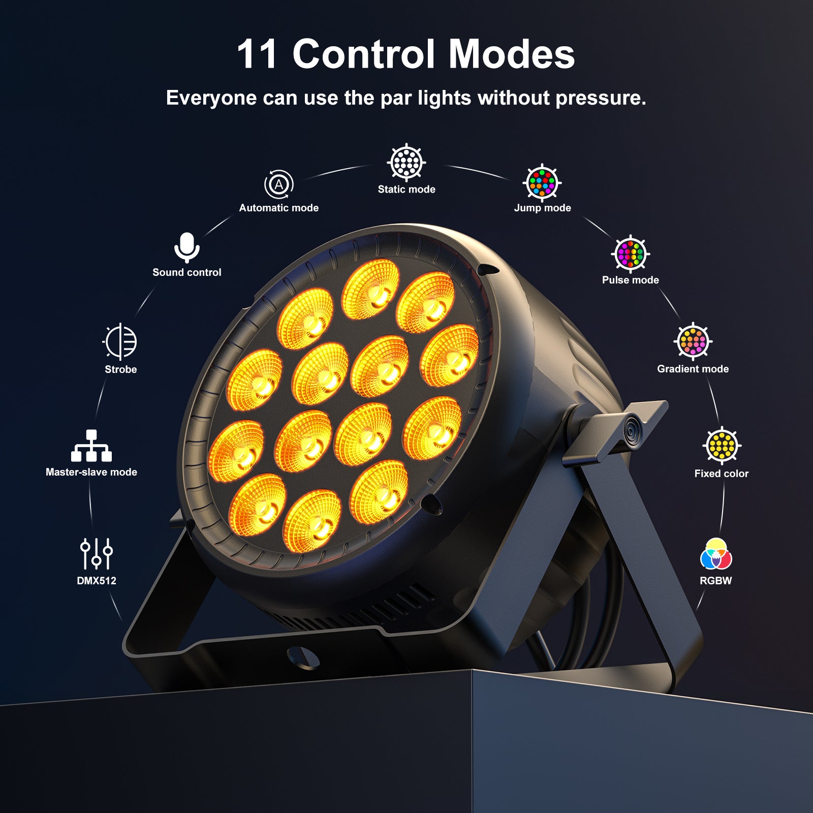 180W 14LED RGBW DMX512 Sound Activated Par Light - P34