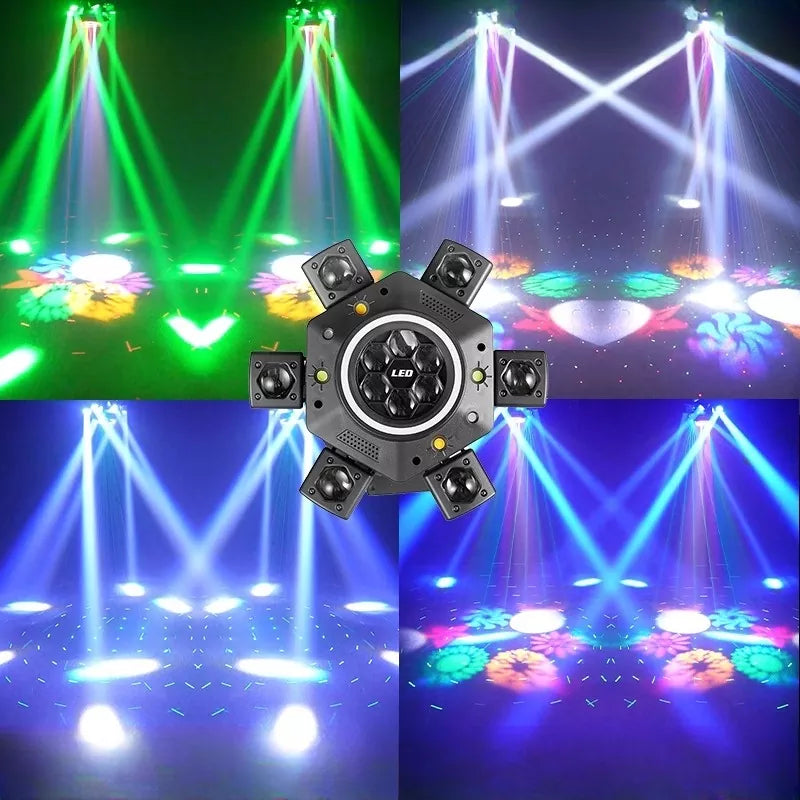 Six-arm beam pattern laser light-E11