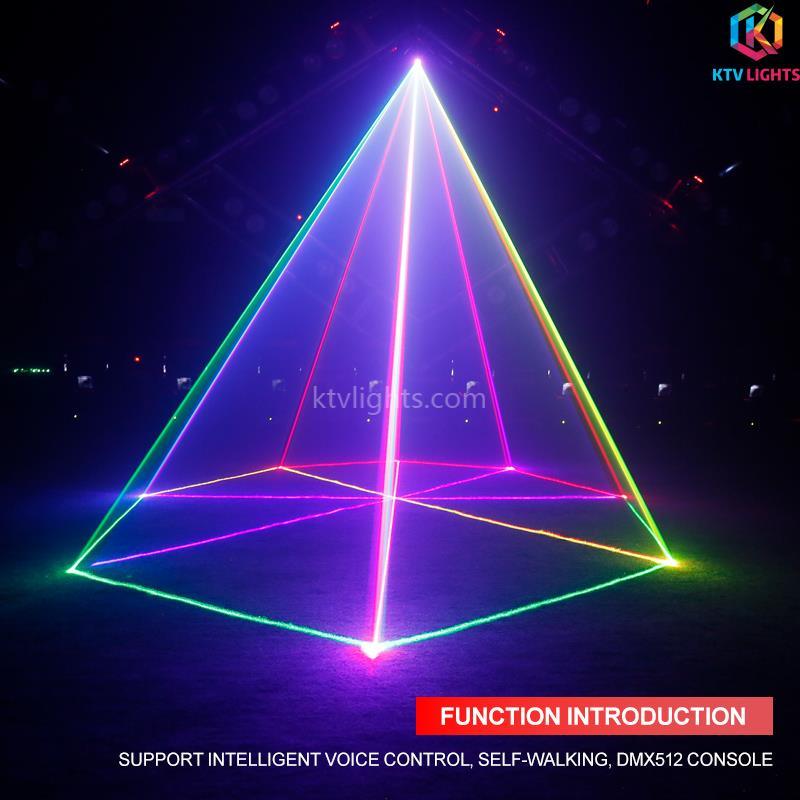 1,5 W RGB animiertes Laserlicht – Sprachsteuerung/DMX512 Bühnenlicht – A10