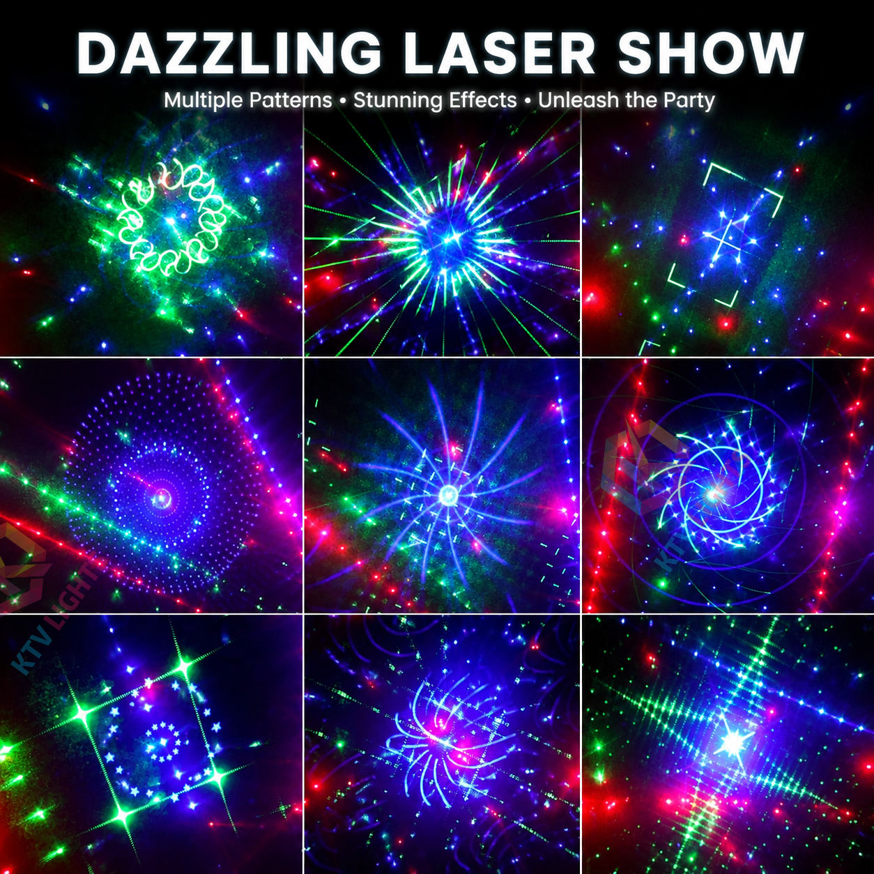 KTVLIGHTS RGB laser stage lights, suitable for DJ parties and events -B5