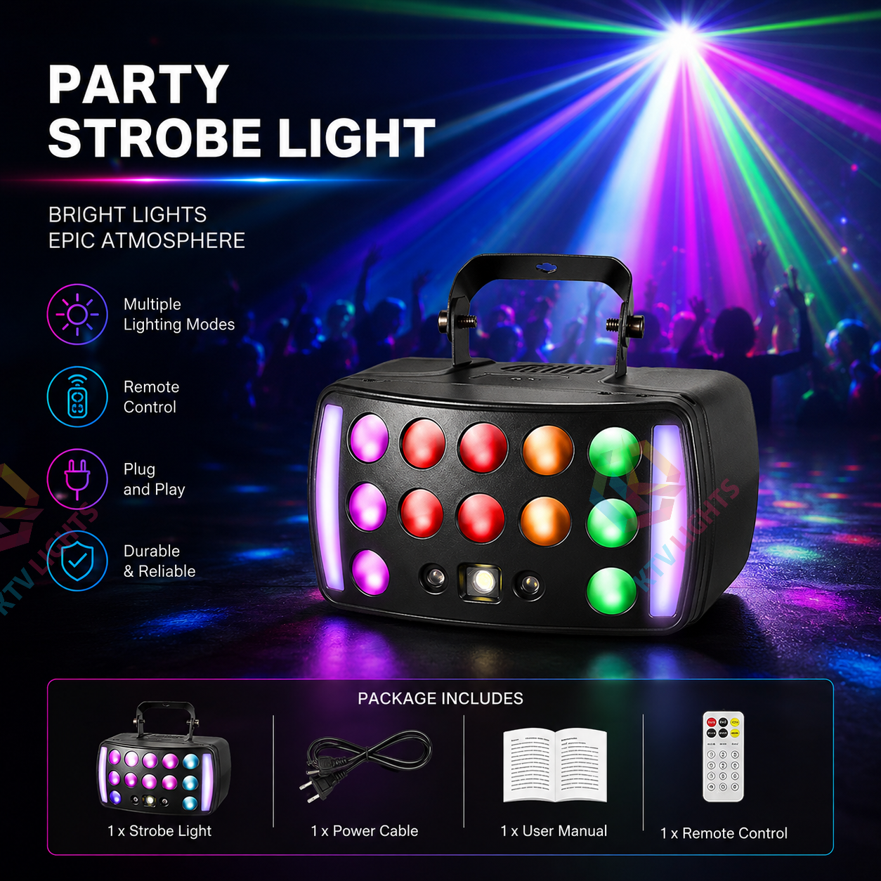 4-in-1 Party Butterfly Light, DJ Stage Light, DMX Light - C8