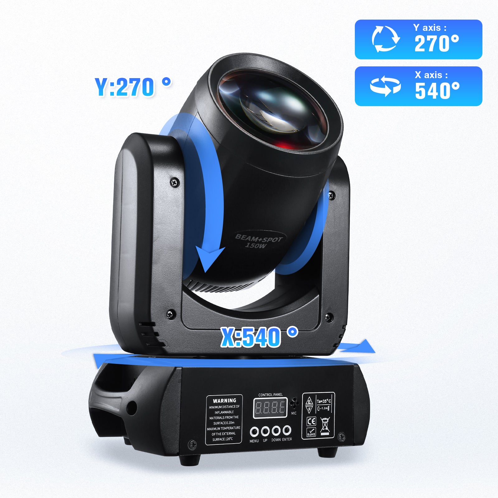 150W LED RGBW Beam Moving Head Light - E19