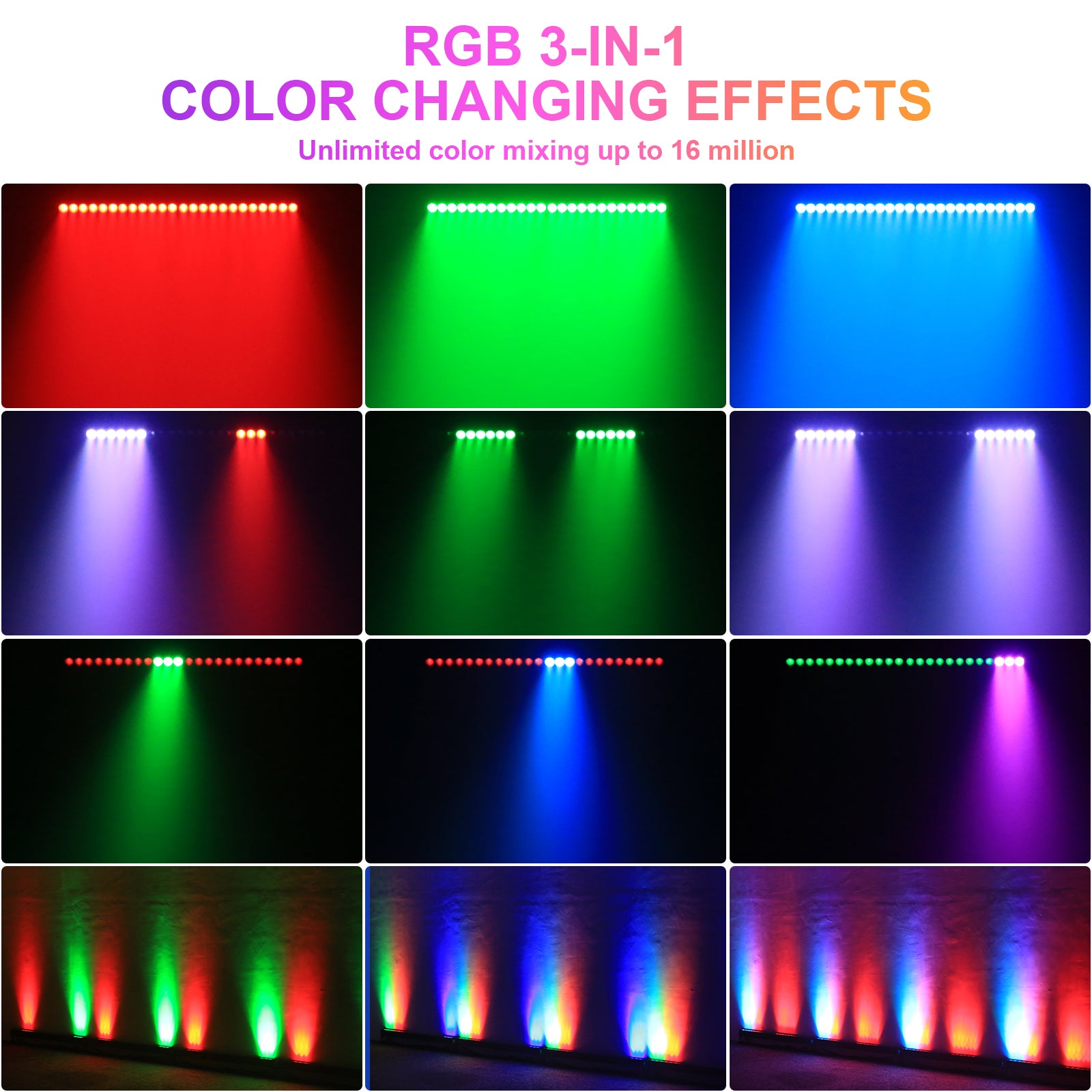 72W IP65 24LEDs RGB Waterproof Wall Washer Light-X14