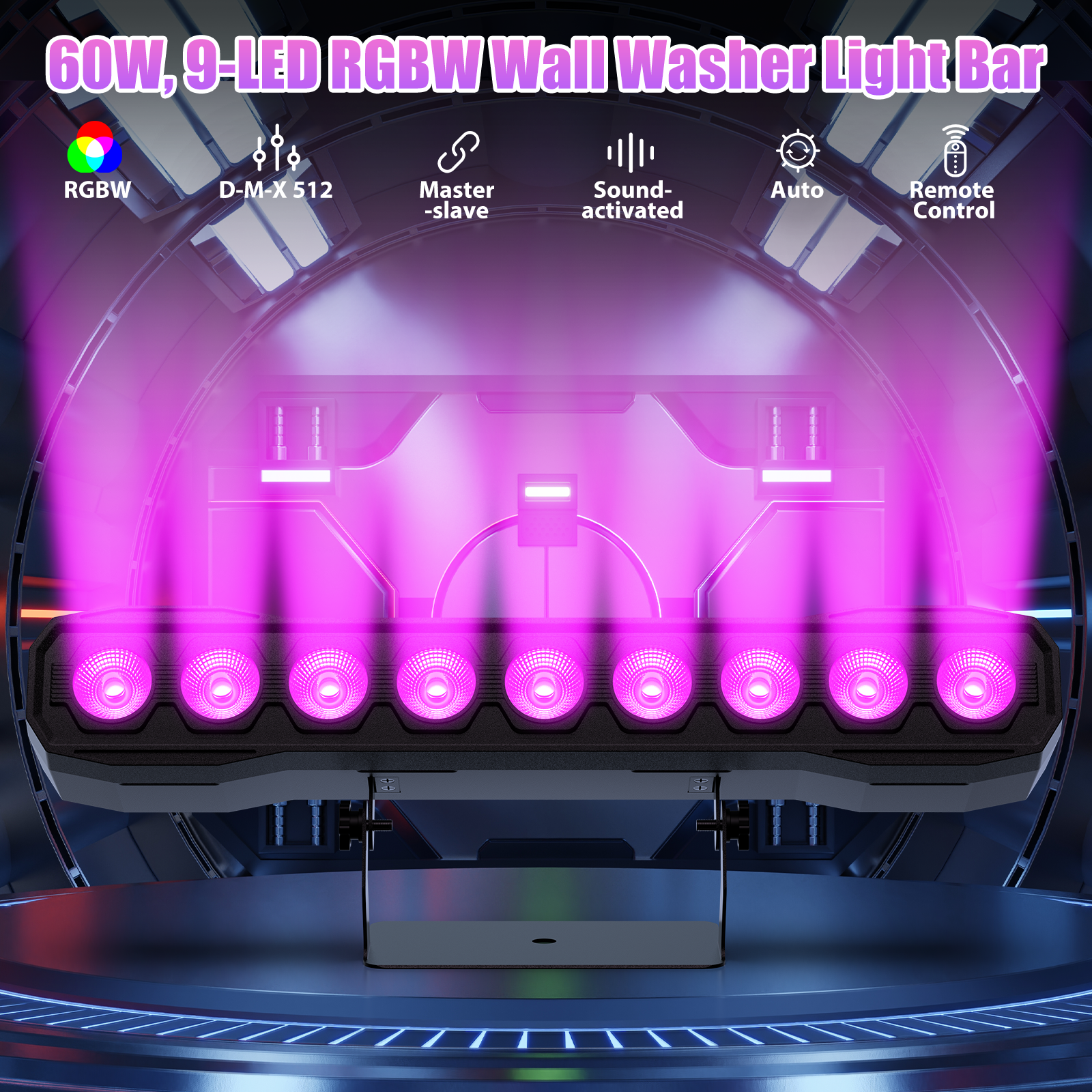 60W 9LEDs RGBW-Wall Washer-X6