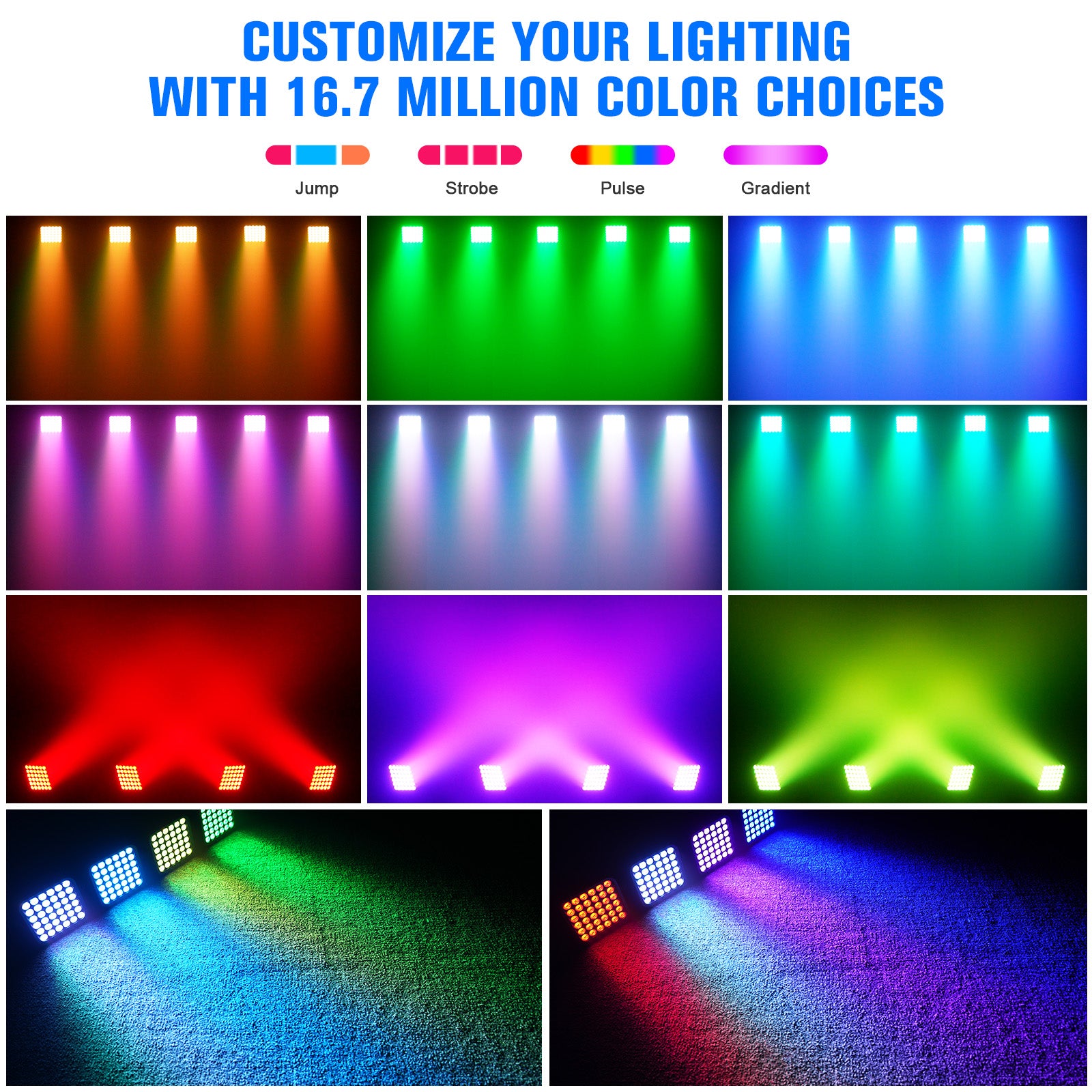 36LED Wireless Battery Light 3in1 Rechargeable RGB Par Light-P47