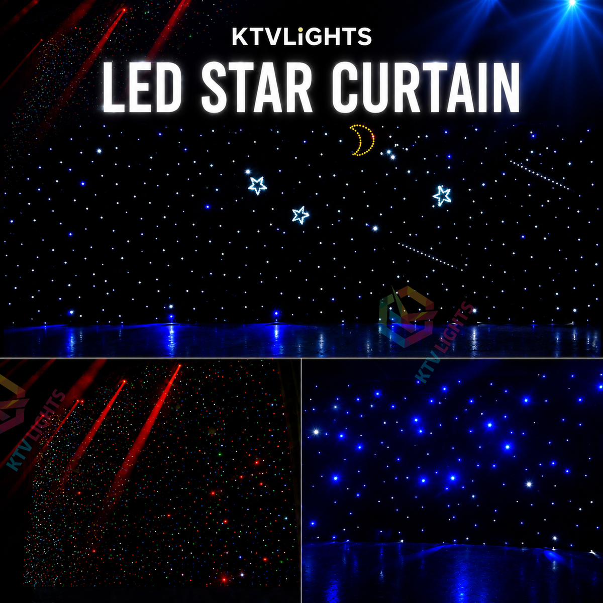 KTVLIGHTS LED Dynamic Starry Sky Screen, suitable for weddings and stage events-M68