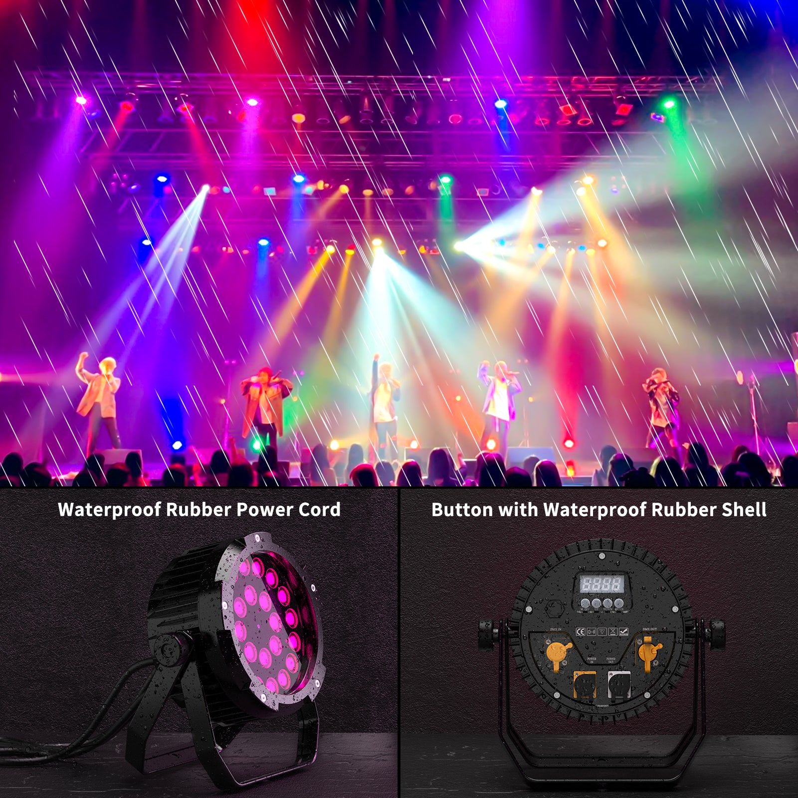 240W Outdoor Waterproof RGB WA + UV Par Light - P23