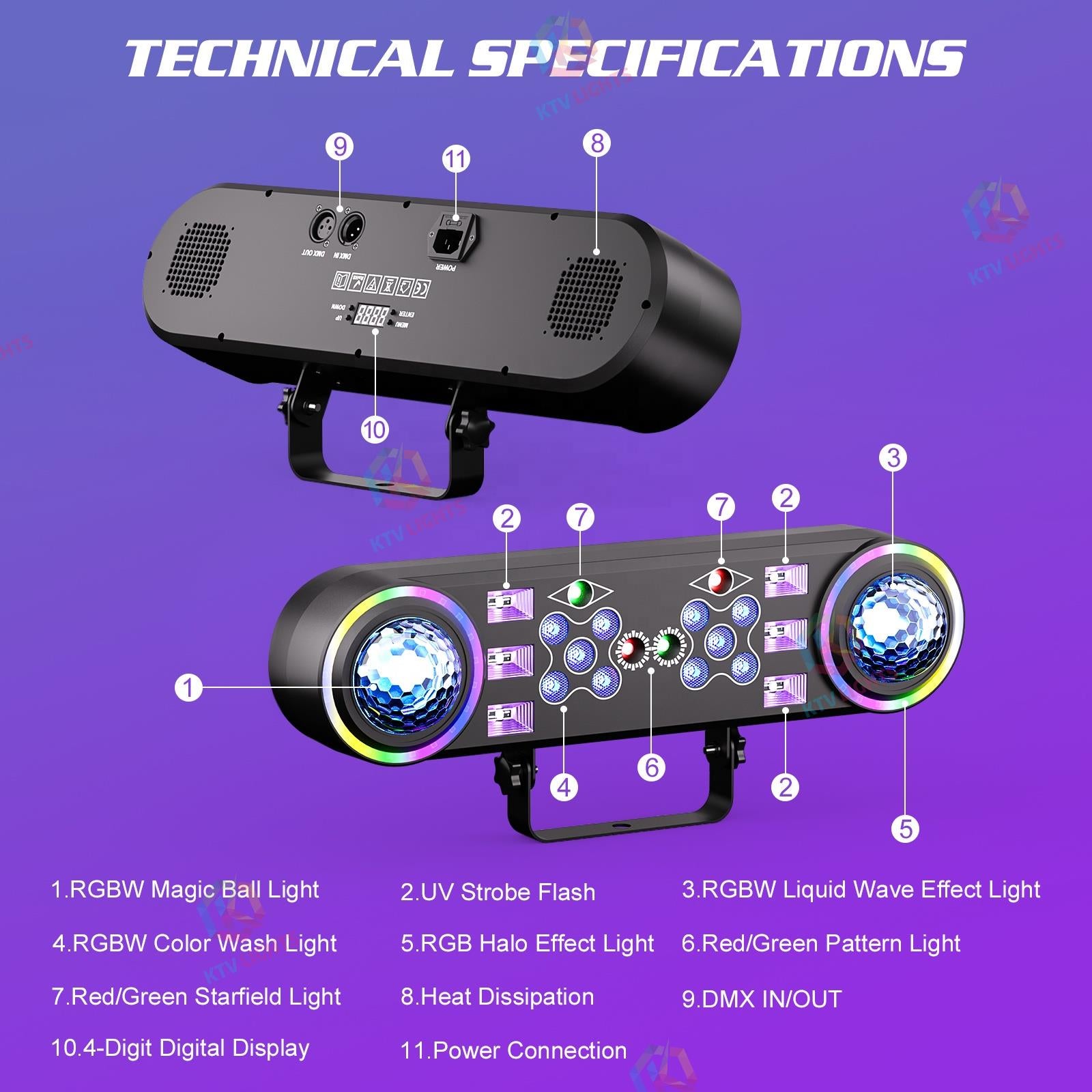 80W seven-in-one bracket effect party light-C4
