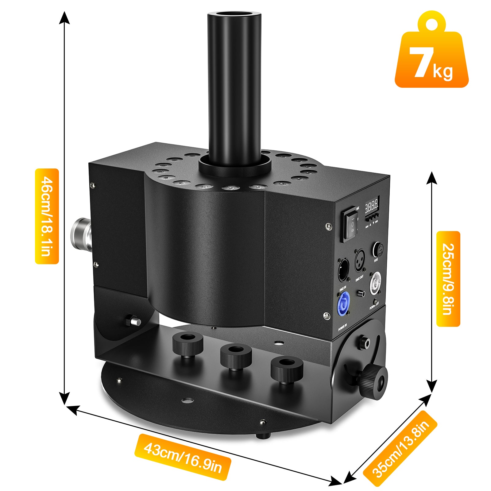 300W 18PCS 12v Three-color RGB Smoke Machine-Y10