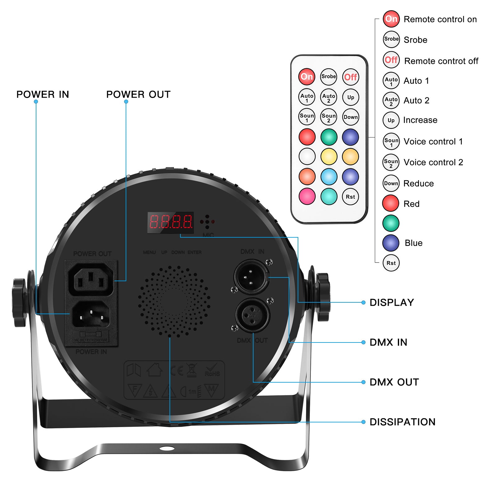 90w RGBW 4 in 1 effect LED stage light-P14