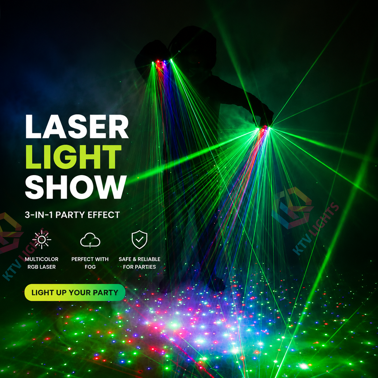 Gypsophila Party Laser Gloves-M11