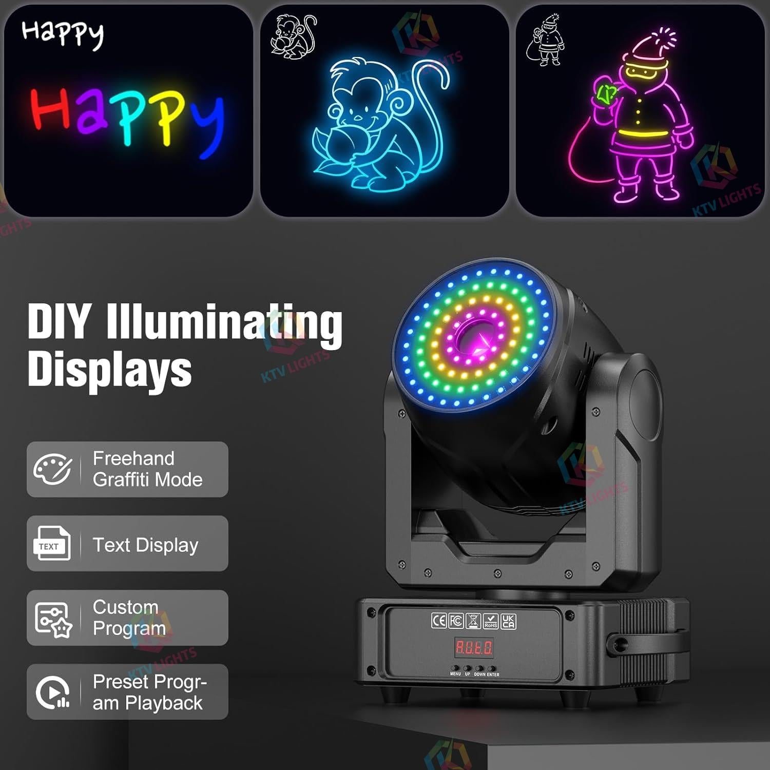 120W Bluetooth APP Animation Moving Head Light-A32