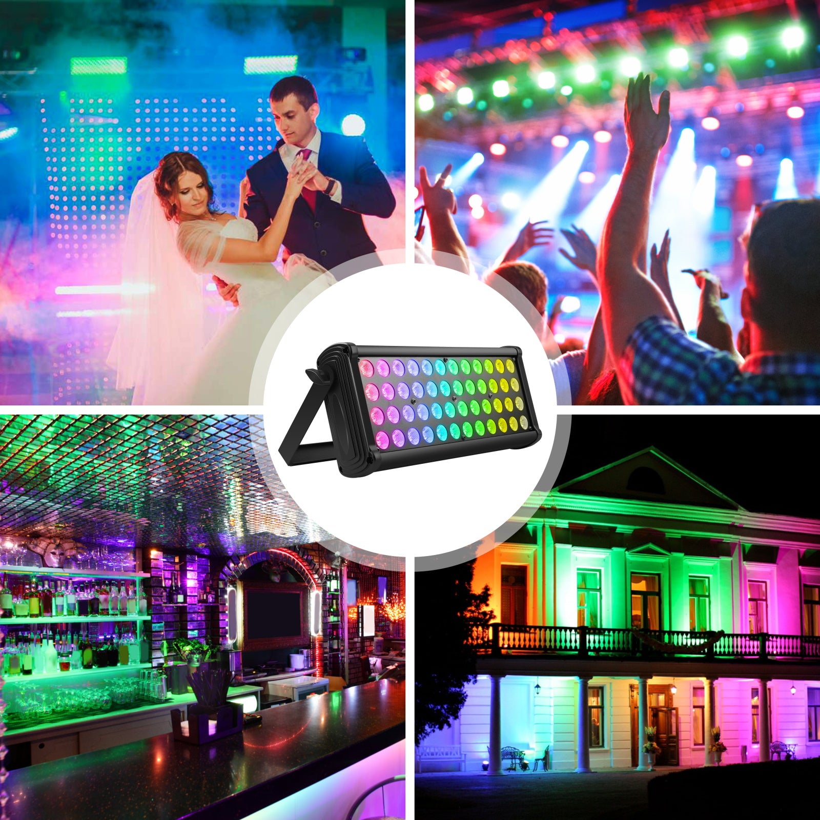 80W 48pcs RGB 3in1 LED Background Wall Washer Light-X7