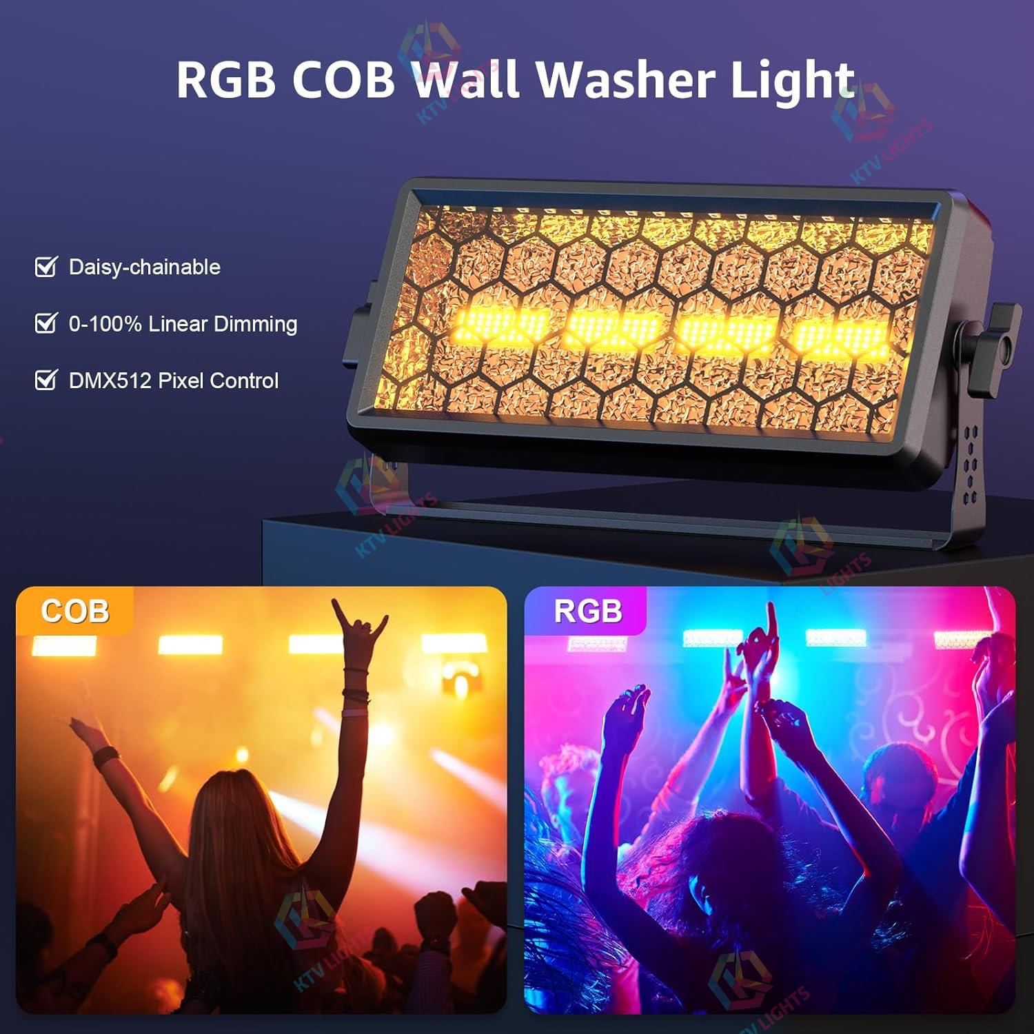 120W RGB DMX Disco Party Stage Control Strobe Washer Light - X23