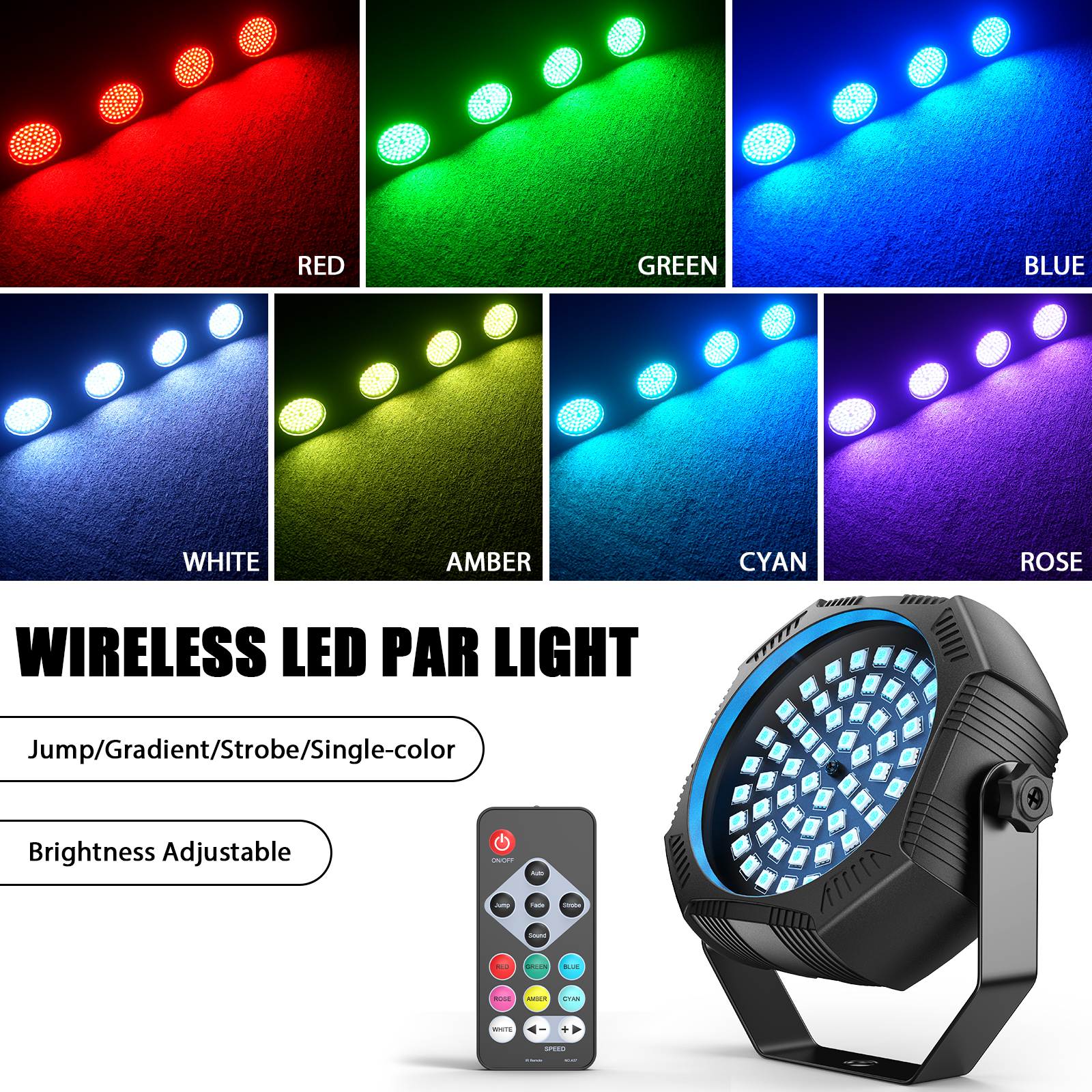 Mini 60W RGB LED Rechargeable Strobe Par Light-P33