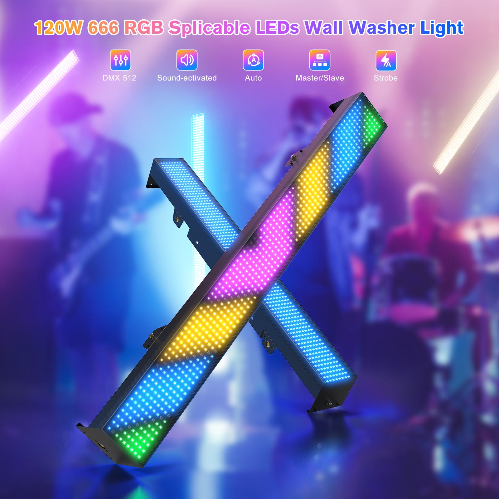New 666 LED RGB pixel strip strobe light 254 dynamic chasing effect-X21