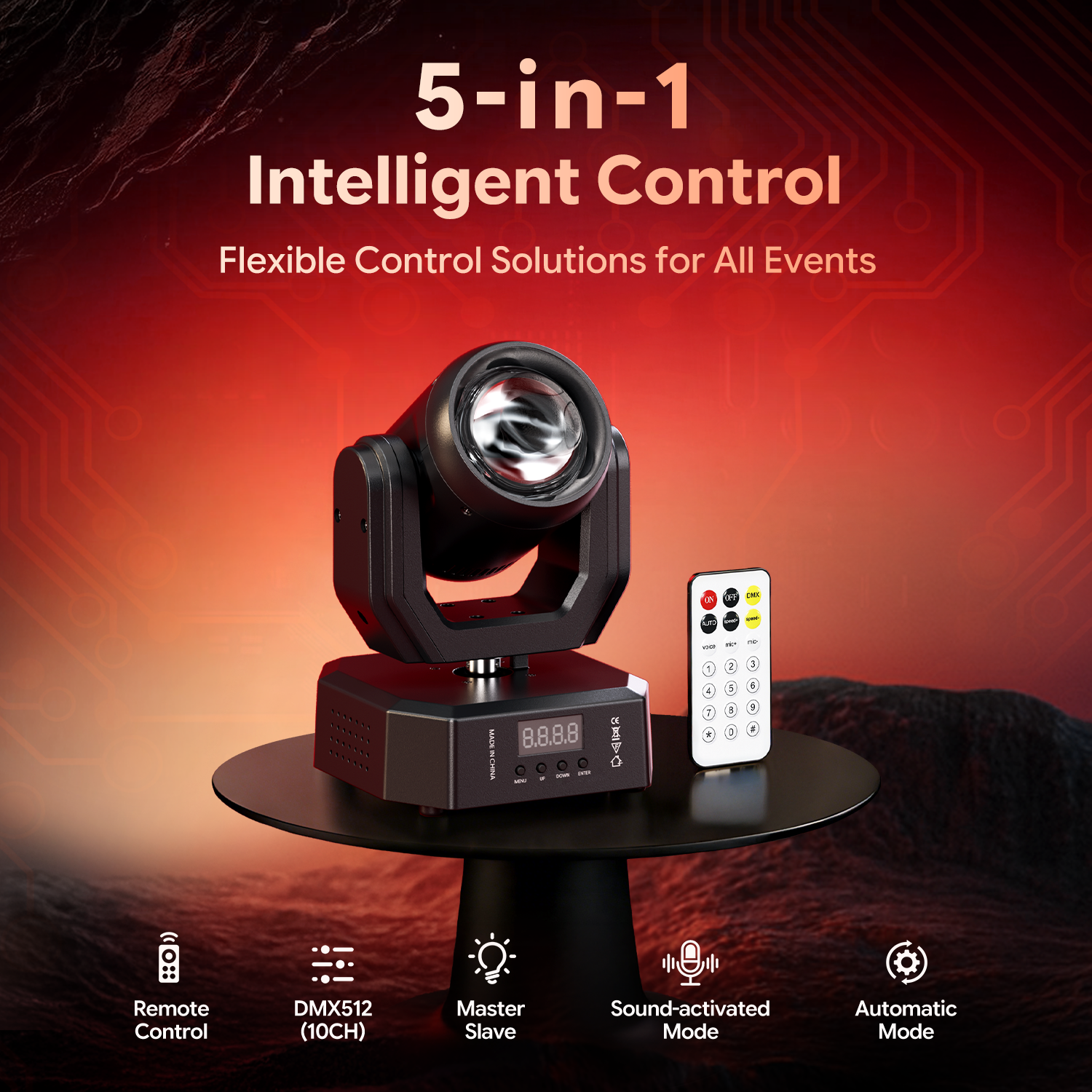 LED DMX Beam Disco Mini RGBW LED Moving Head Light-E72
