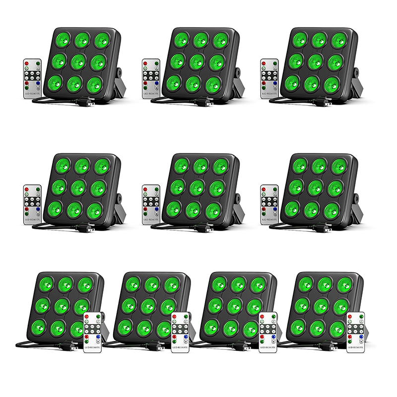 9 LED remote control square par light stage light-P28