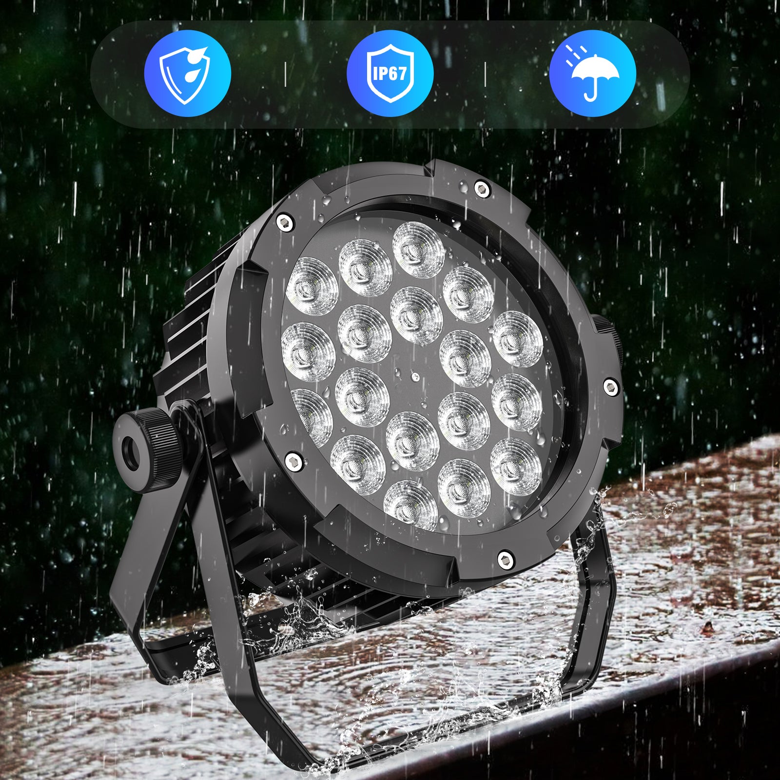 150W IP67 RGBW+UV Waterproof Par Light-P29