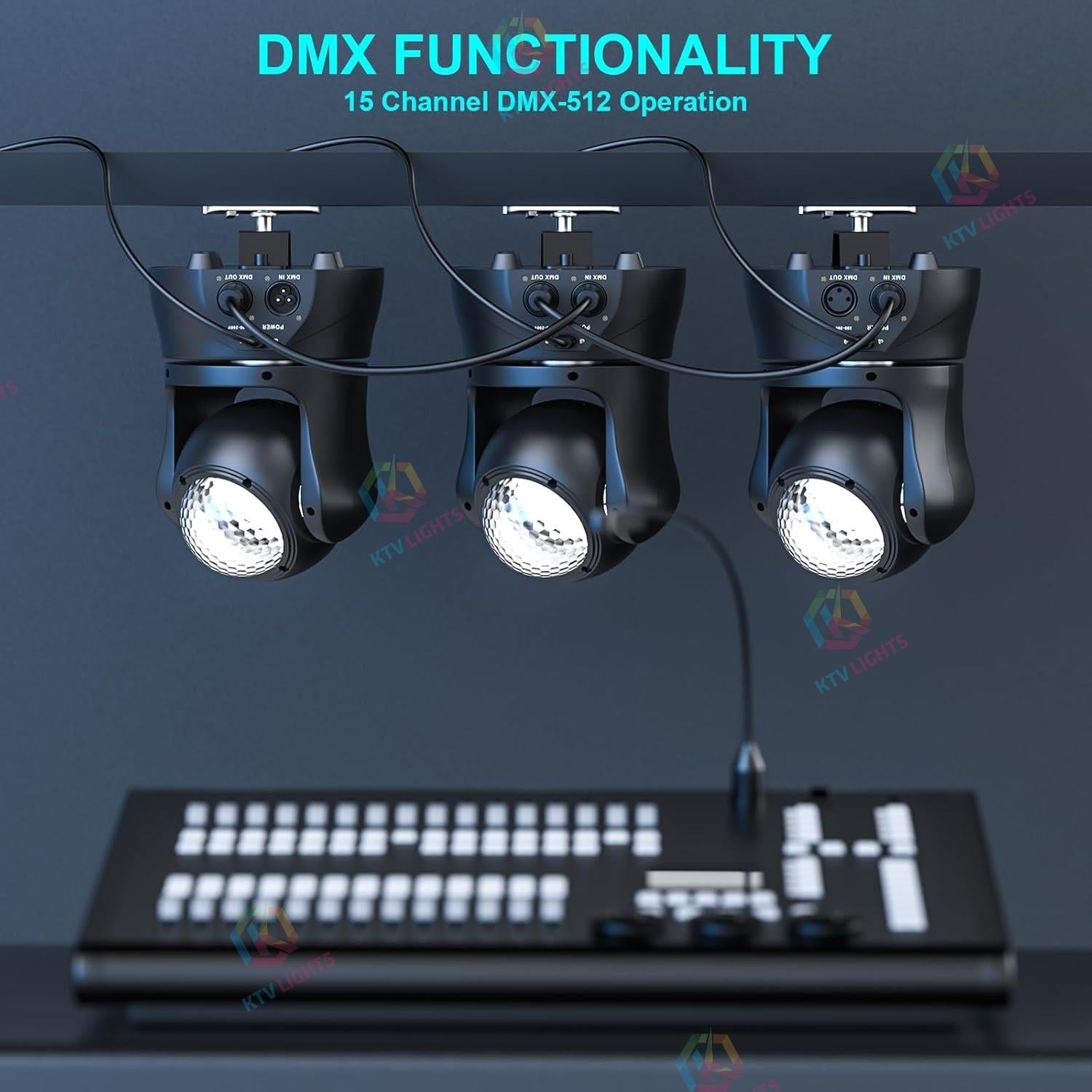 30W Double Sided Disco Ball Party Moving Head Light-E34