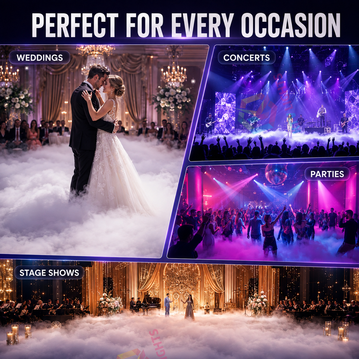 KTVLIGHTS 3500W/6000W Low-Lying Dry Ice Fog Machine-Y8