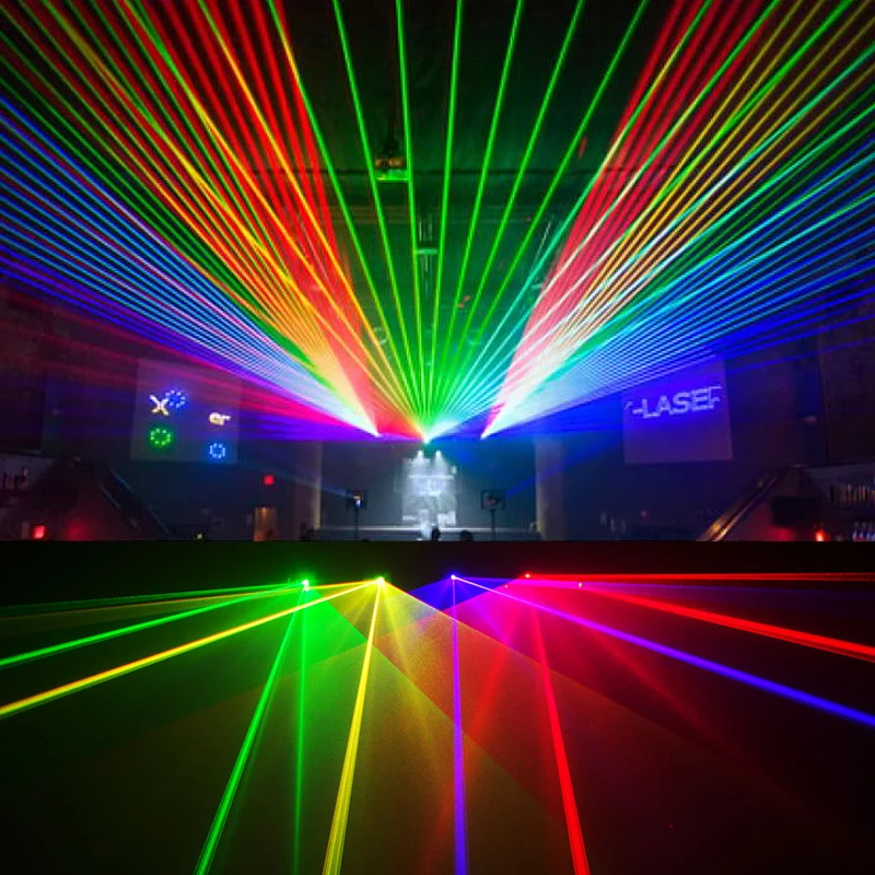 6-hole RGB scanning laser light DMX stage light-B26