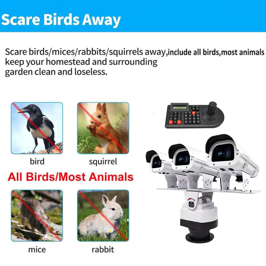 Programmable Three-Head Bird and Animal Repellent Laser Light - B46