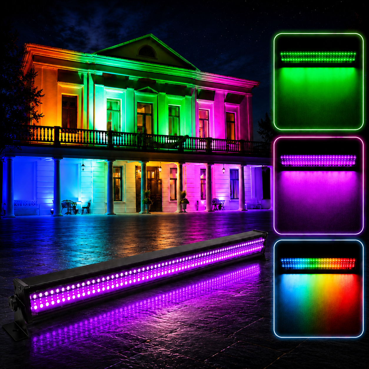 KTVLIGHTS RGB LED Wall Washer Light for Stage & DJ Events-X1