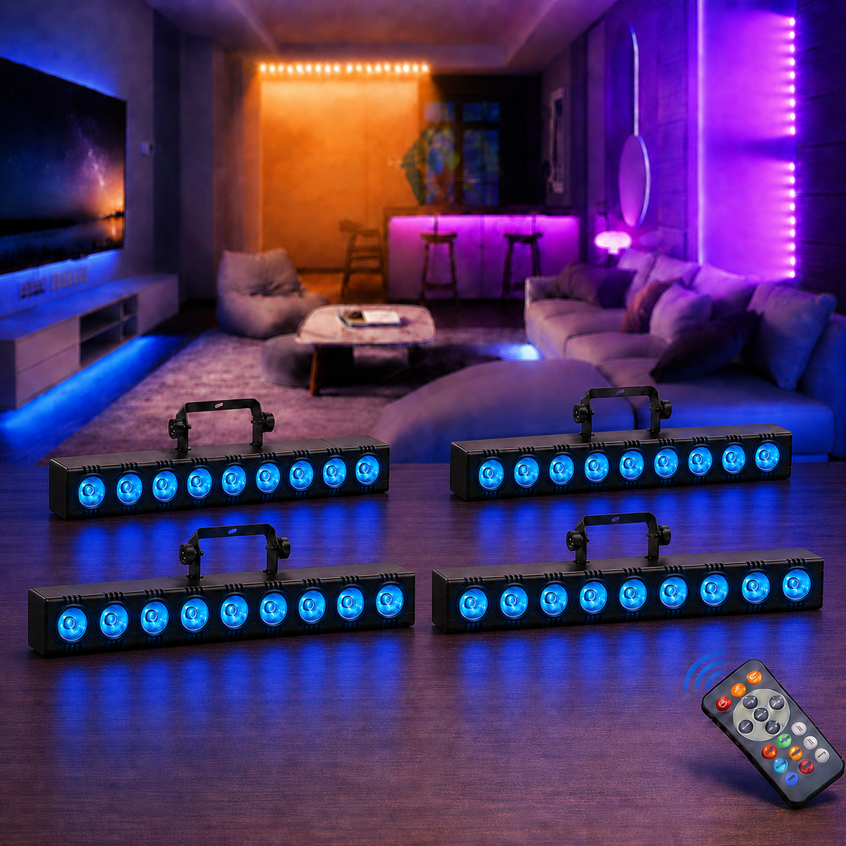 KTVLIGHTS 36W 9-LED RGBW 4-in-1 Wall Washer-X9