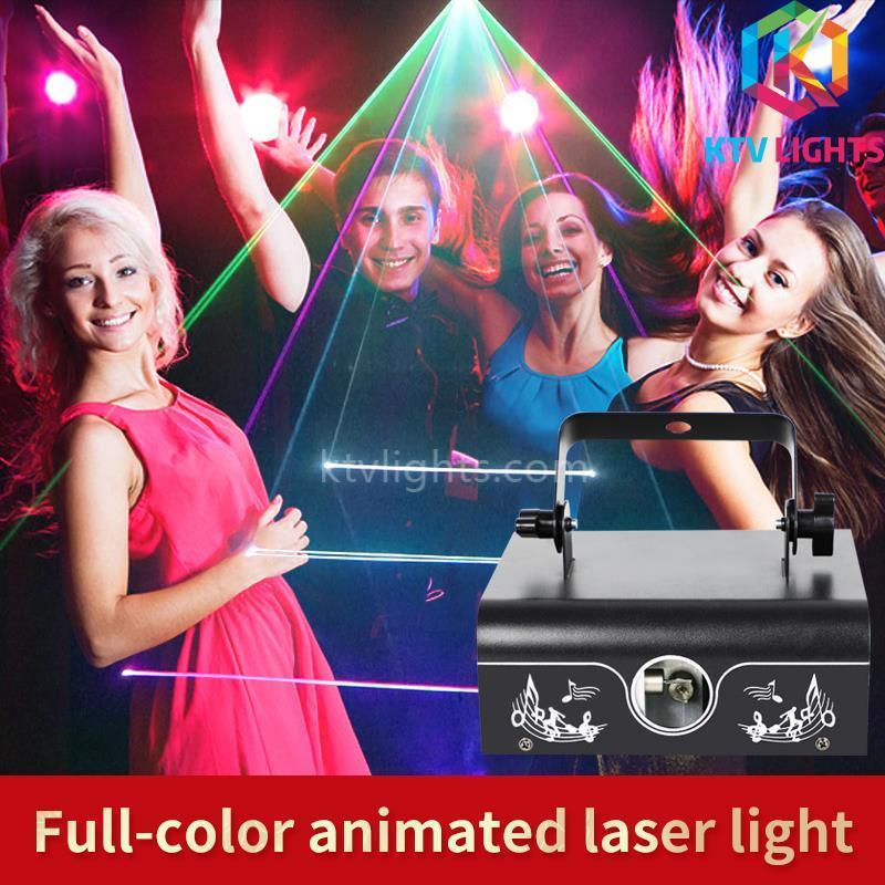 RGB-animiertes Laserlicht der zweiten Generation – Sprachsteuerung/mit Fernbedienung/DMX512-Bühnenlicht – A1