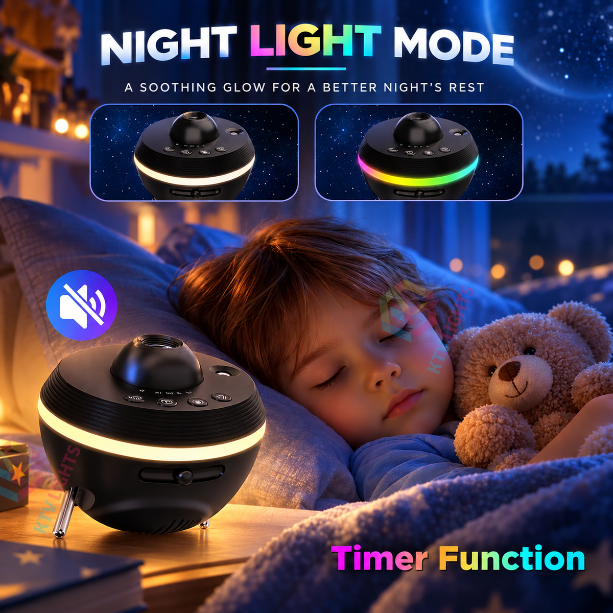 KTVLIGHTS 13-in-1 4K HD Planetarium Galaxy Star Projector-S53